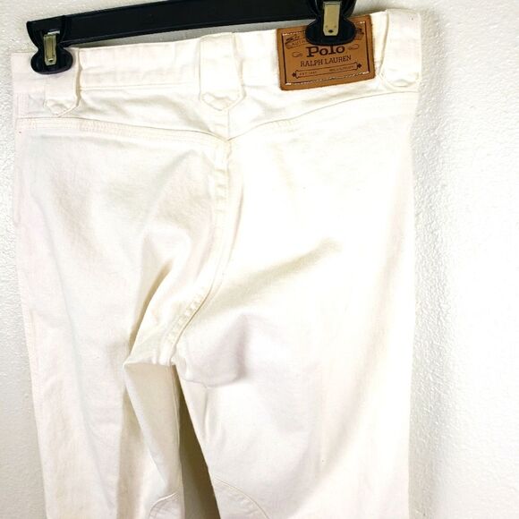 Women's Polo's Ralph Lauren Blue Label White Denim Straight Leg Pants 04/Small - Picture 4 of 13